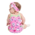 thumbnail image 6 of Hello Kitty Baby Girls Spaghetti Strap Print Romper with Matching Bow Headband, Sizes 0/3M-24M, 6 of 8