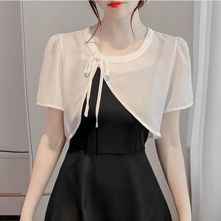 Drses Women's Nylon Round Neck Shrug -  Open Front Evening Dress Cover Up for Wedding Guest - Walmart.com