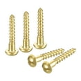 thumbnail image 1 of Tornillos de madera Uxcell M2 x 12mm con cabeza redonda de latón autoperforantes 40 unidades, 1 of 6