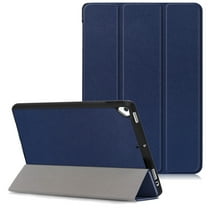 Allytech iPad 10.2 Case with Pencil Holder, iPad 8th 7th Generation Case Cover, Ultra Slim Folding Stand Smart Shell Auto Sleep Wake Shockproof TPU Back Cover for Apple iPad 10.2, Darkblue