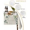 thumbnail image 2 of Summer Lemon Table Cloth, Spring Eucalyptus Leaves Botanical Vintage Waterproof Tablecloth for Square Tables, Reusable Washable Fabric Table Cover for Restaurant Kitchen Dining Tables 60"x60", 2 of 6