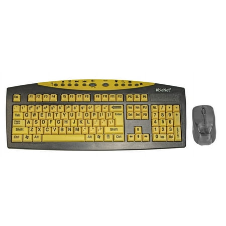 Keys-U-See Wireless Large Print Keyboard and Wireless Mouse Bundle Set (Keys U See). Find Nano USB Receiver Located Inside Mouse Battery Compartment.