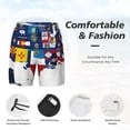 thumbnail image 3 of KLL The Map Of United States for Mens Swim Trunks Quick Dry Swim Shorts with Built-in Compression Liner Funny Swimwear Bathing Suits-Large, 3 of 6