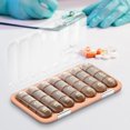 thumbnail image 4 of Caja organizadora de píldoras de 7 días | Almacenamiento semanal de medicamentos | Mini contenedor portátil de viaje | Compartimento de gran capacidad | Secciones etiquetadas diariamente | Plástico, 4 of 5