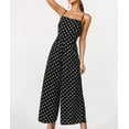 thumbnail image 3 of HLSOHJP Women's Polka Dot Wide Leg Jumpsuit Spaghetti Straps Bow Knot Strappy Playsuit Overalls Casual Loose Rompers, 3 of 6