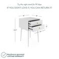Nathan James Harper 2Drawer MidCentury Side Table, White