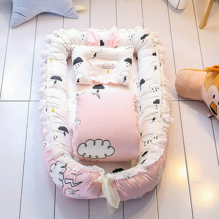 Baby Portable Sleep Nest Bed Pillow Quilt Boys Girls Breathable