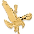 thumbnail image 3 of 10K Textured Eagle Landing Pendant Yellow Gold Material Sparkling Chic Luxury A classic choice for celebrating love and achievement, 3 of 4