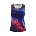 thumbnail image 4 of Lsque Cosmic Cat Psychedelic Journey Printed Workout Tank Tops for Women, Athletic Sports Tank Tops, Compression Sleeveless Dry Fit Shirts,Sleeveless Yoga Shirt-Large, 4 of 9