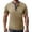 Khaki, variant on YLSDY Men's Casual Henley Shirts Classic Button Cotton Short Sleeve T-Shirt Summer Basic Solid Lightweight Tees Tops Gray XXL