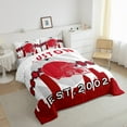thumbnail image 3 of Manfei Houston Comforter Sets Twin Size,Rugby Sports Comforters & Duvets,American Rugby Games Bedding Twin Comforter Set,Breathable Room Decorative Reversible,2-Piece, 3 of 8