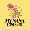 thumbnail image 4 of Inktastic Nana Loves Me Grandchild Valentine Deer Girls Baby Bib, 4 of 4