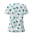 thumbnail image 6 of Zufioo Sea Turtle for Women's Deep V-neck Short-sleeved T-shirt, Top with Short Sleeves - with Stainless Steel Buckle, Moisture Wicking, Ideal Home Wear-Large, 6 of 9