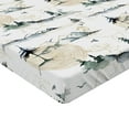 thumbnail image 4 of Ambesonne Wild Nature Fitted Sheet, Wolf and Deer Mountain, Twin Size, Amber White Pale Teal, 4 of 5