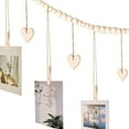 thumbnail image 4 of Wood Bead Chain String Garland Wall Hanging Photo Display Decoration, for Rustic Country Decor, Home, Office, Nursery Room, 4 of 6