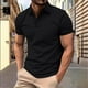 thumbnail image 1 of Camisetas Elvqul Hombre Casuales Negro Deportivas Manga Corta Liso Solapa, 1 of 4