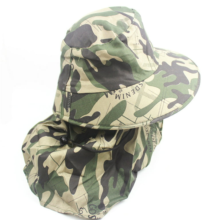 Camouflage Outdoor Research Fishing Hat With Neck Cover UV