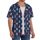 thumbnail image 2 of Balery Cartoon Lighthouse Camisa Casual de Manga Corta con Botones para Hombre, Texturizada, Estilo Cubano, para Playa, Verano-X-Large, 2 of 5
