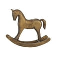 thumbnail image 4 of deevoka Rocking Horse Statue Artistic Decorative Figurine for Gift Tabletop TV Stand Bronze, 4 of 9
