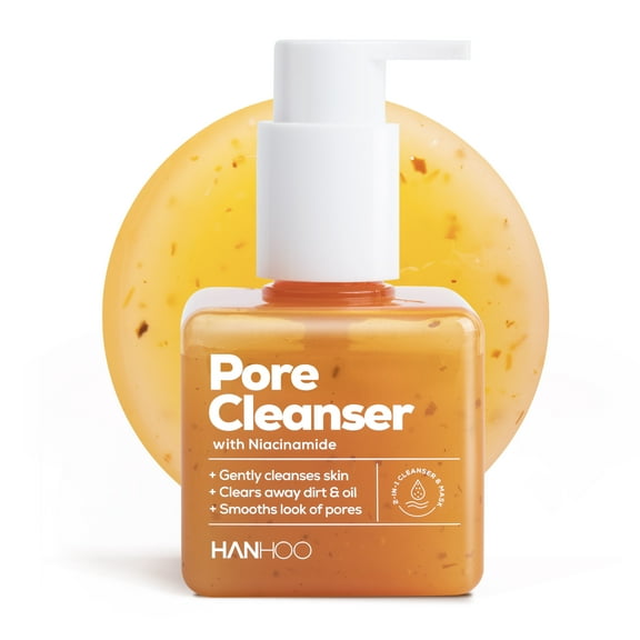 Hanhoo Pore Cleanser with Niacinamide, 2-in-1 Cleanser and Mask, 6.76 fl.oz