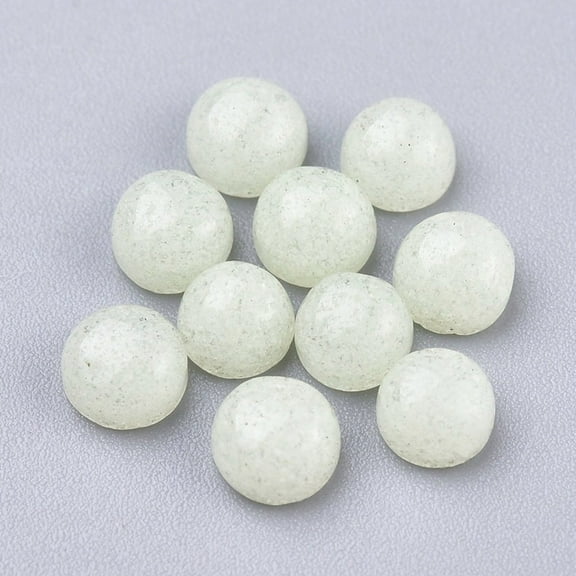 Synthetic Luminous Stone Cabochons Half Round 4x2~2.5mm