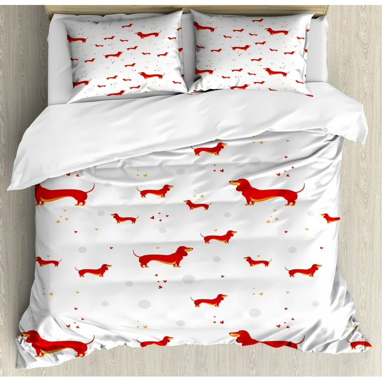 Sausage dog clearance duvet cover king