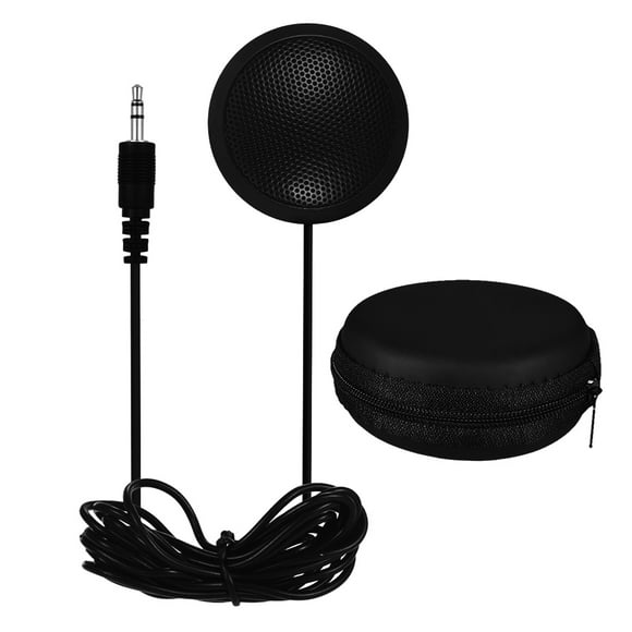 Desktop Omni-directional Microphone with 3.5mm Jack for Desktop Computer Recorder Pen Portable High Sensitivity Mic Cable Length 2m for Video Conference Meeting Internet Webcast