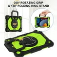 thumbnail image 3 of Allytech Rugged Shockproof Case for Apple iPad 10.2" 9th 8th 7th Generation 2021/2020/2019, 360 Rotating Stand Shoulder Strap Bumper Anti-Scratch Kids Friendly Case Cover for iPad 10.2", Black+Green, 3 of 9