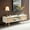 White + Solid Wood+MDF, variant on Rattan Woven TV Stand MDF Body Solid Wood Legs Sliding Door 55.12x15.75x18.31 Inch 220lbs Load Capacity(White)
