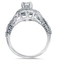 thumbnail image 5 of Pompeii3 1/2CT Vintage Infinity Halo Diamond Engagement Ring 14K White Gold Deco Accents, 5 of 5