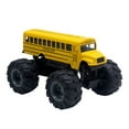 Yellow School Bus Big Wheel Truck Diecast Model Toy Model Car