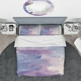 thumbnail image 3 of Designart 'Watercolor Purple Haze II' Geometric Duvet Cover Set, 3 of 4