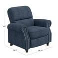 thumbnail image 5 of ProLounger Bustle-Back Pushback Recliner with Nailheads in Blue Chenille, 5 of 10