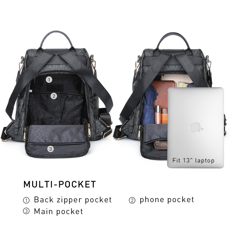 Women\'s Fashion Backpack Purse Set with Anti-Theft Design, Multi-Pocket Travel MKP Woman main image 4