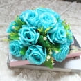 thumbnail image 2 of Ramo de flores Homyl, ramo de flores de liderazgo para bodas, decoración de mesas y coches. Azul, 2 of 6