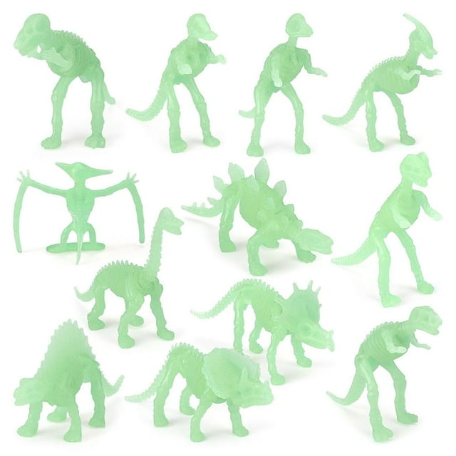 CNKOO Model For Birthday Classrooms Dinosaur Bones Toys 12pcs Luminous Plastic Glowing Creative Sturdy Ornament