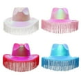 thumbnail image 2 of YUUZONE Tassel C0wb0ys Hat Tassel Cowgirl Hat Bachelorette Party Hat Bridal Party Hat Bride C0wb0ys Hat Bridal Fedora Hat, 2 of 18