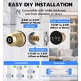 thumbnail image 3 of Anweller Smart Door Knob with Lock, Fingerprint Biometric Keyless Entry Electronic Digital Bluetooth App Control Door Lock for Bedroom Interior Apartment Garage Front Door - Silver, 3 of 6