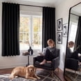 thumbnail image 6 of NICETOWN Black 100% Blackout Curtains, 2‑Layer Thermal Insulated Window Panels, 52" W x 63" L, 2‑Panel Set, 6 of 8