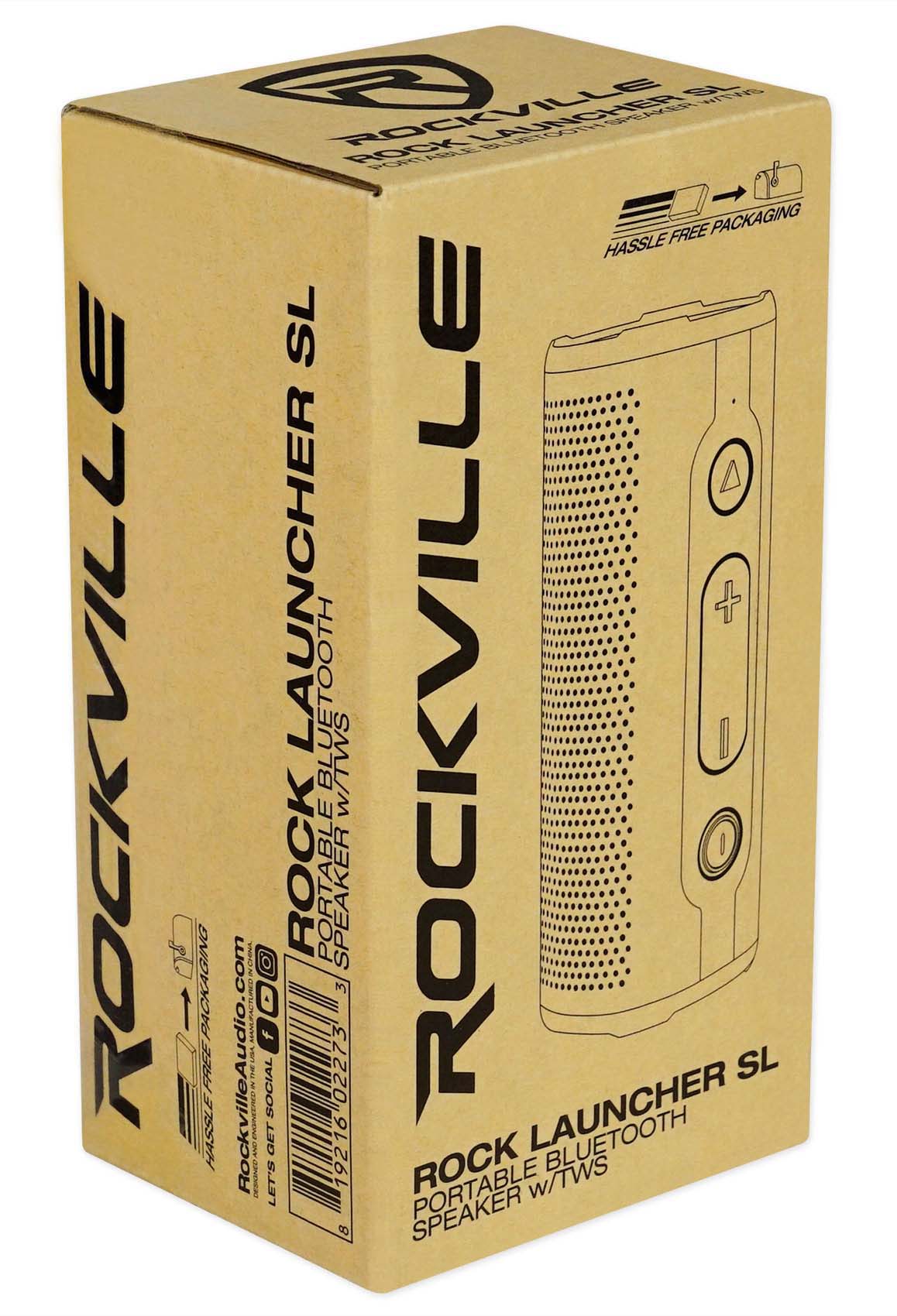 (2) Rockville ROCK LAUNCHER SL Portable Waterproof Bluetooth Speakers w/ TWS - image 2 of 12