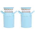 thumbnail image 1 of 2pcs Iron Flower Bucket Country Style Flower Planter Flower Holder Plant Bucket, 1 of 8