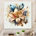 thumbnail image 2 of Designart Gold And Blue Lily Bouquet II Canvas Wall Art, 2 of 5