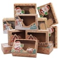 thumbnail image 1 of Injueey Paquete de 9 Cajas de regalo de Navidad Ventana Fiesta Galletas Embalaje Muñeco de nieve Papá Noel Pan de jengibre Año Nuevo Kits de decoración para fiestas, 1 of 6