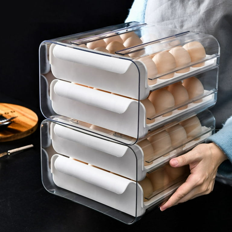 1pc Egg Storage Box, Single Layer Egg Holder Made Of Pet Material,  Transparent