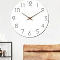 thumbnail image 5 of Home Clock Clearance! Huayishang Wooden Wall Clock Wall Clock Silent Non Ticking Battery Operated Wooden Hanging Clock for Home Bathroom School Decor Silent Wall Clock, 1*Clock Blue, 5 of 8