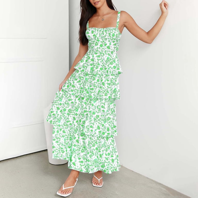 Summer Floral Backless Dress For Women Sexy Sweet Party With Vacation -  Walmart.com