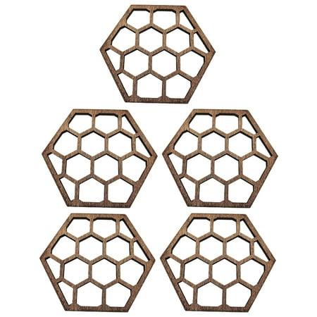 

Weis 5Pcs Wooden Coasters Tableware Mats Dining Coasters Hanging Handicraft