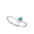 thumbnail image 4 of CHOOSE YOUR COLOR Dainty Minimalist Simulated Turquoise Boho Ring .925 Sterling Silver Band Blue CZ Female Size 7, 4 of 4