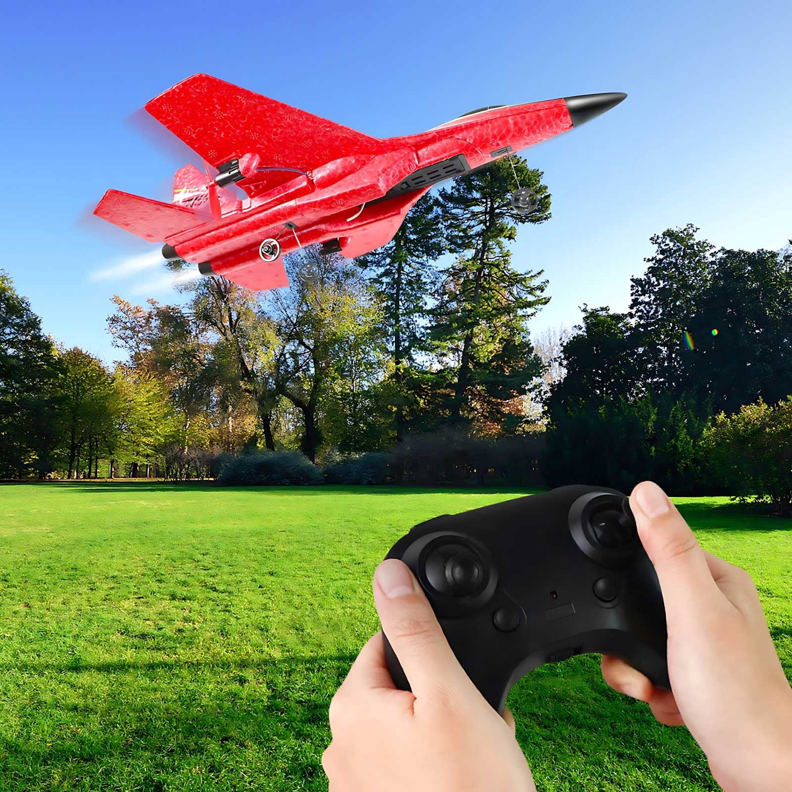 Glider Airplane, 2025 Upgrade Glider Remote Control Airplane Trick 4 Rc Glider Aircraft Drone LED 2.4g