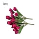 thumbnail image 5 of Ramo de flores artificiales 2 uds Bearachild tulipanes de seda Vino rojo, 5 of 6
